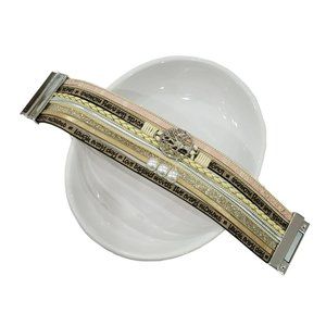 Multilayer Leather Bangle Magnetic‎ Bracelet for Men Or Women 7.5in - Khaki